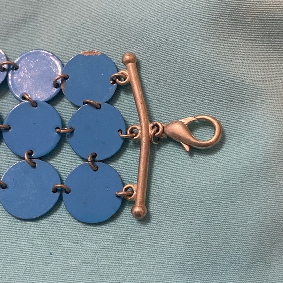 Vintage Blue Disc Bracelet - Picture 4 of 9